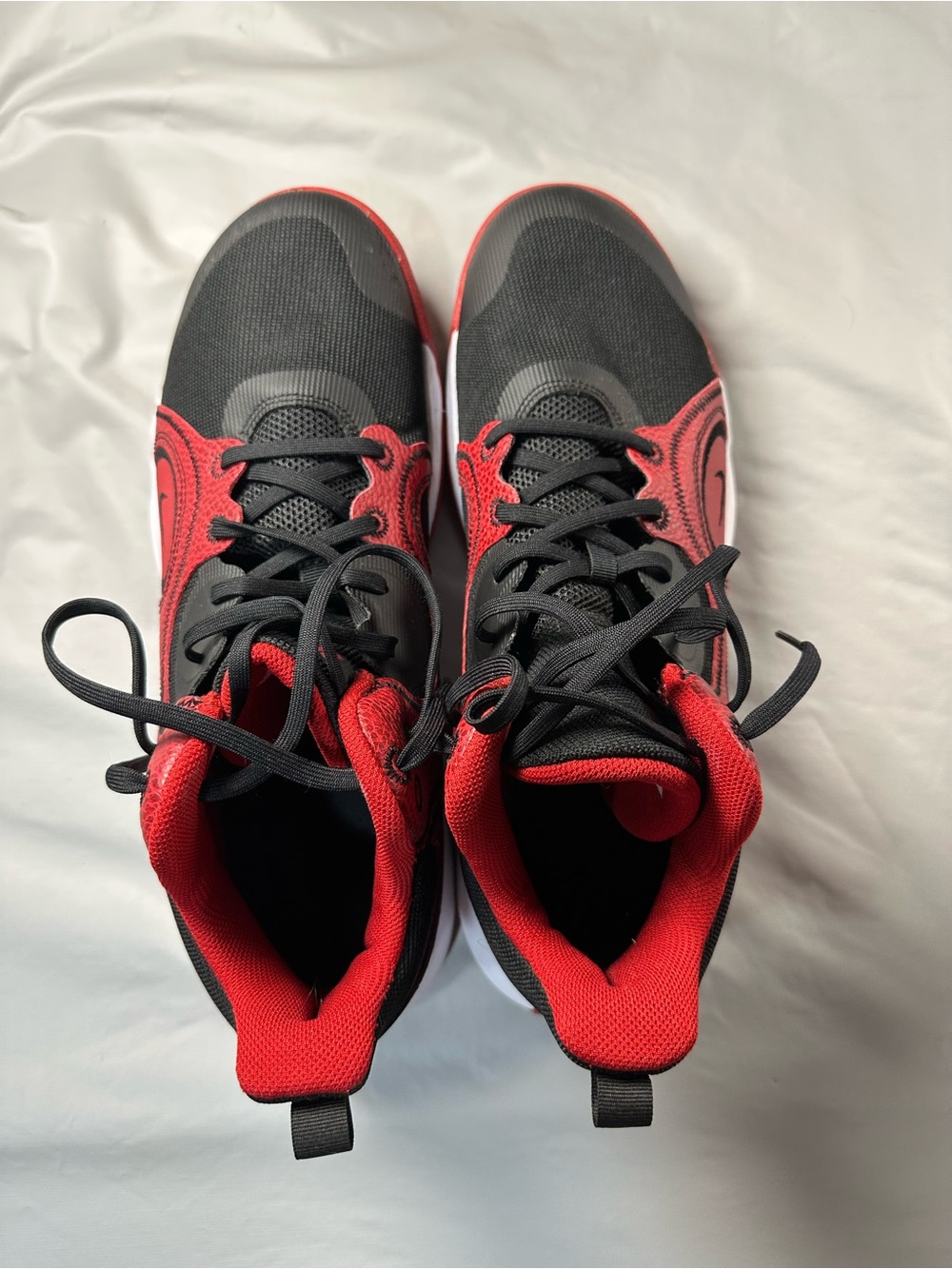 Nike Black and Red Youth Athletic Sneakers